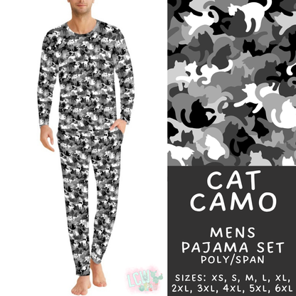 Batch #587 - Family Pajamas 2 - Closes 9/18 - ETA mid Nov - Cat Camo Men's Pajama Set