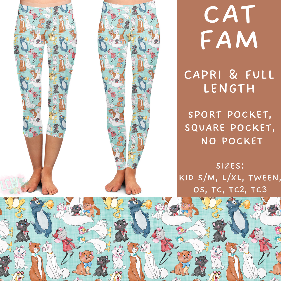 Batch #277 - December Request Run - Closes 1/27 - ETA late March - Cat Fam Full and Capri Length Leggings