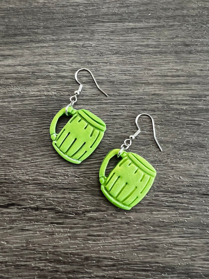 Small Green Beer Mug- St. Patrick's-  Hook Earring