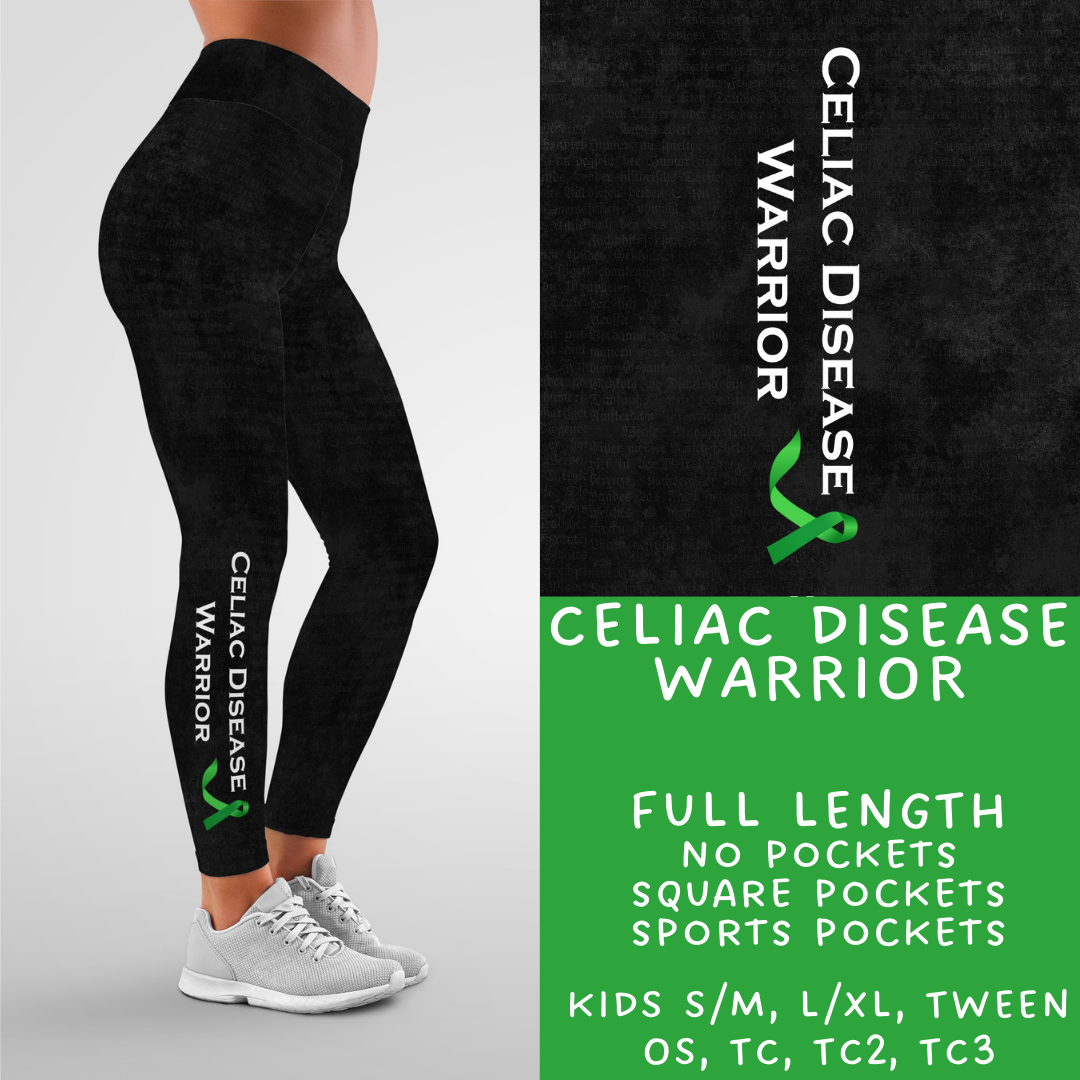 Ready To Ship - Celiac Disease Warrior Leggings - Kids LXL