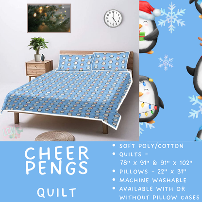 Batch  #410 - Cozy Quilts - Closes 9/10 - ETA late October - Cheer Pengs Quilt