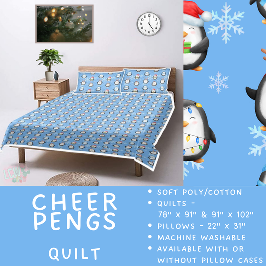 Batch  #410 - Cozy Quilts - Closes 9/10 - ETA late October - Cheer Pengs Quilt