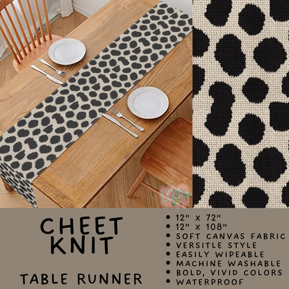 Batch #602 - Table Runners & Placemats - Closes 10/23 - ETA mid Dec - Cheet Knit Table Runner