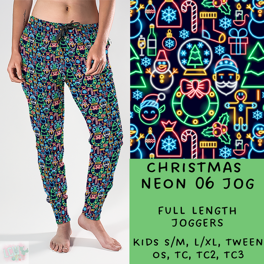 Batch #225 - Neon Christmas - Closes 10/28 - ETA early Dec - Christmas Neon 06 Full and Capri Length Joggers