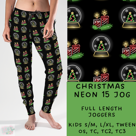 Batch #225 - Neon Christmas - Closes 10/28 - ETA early Dec - Christmas Neon 15 Full and Capri Length Joggers