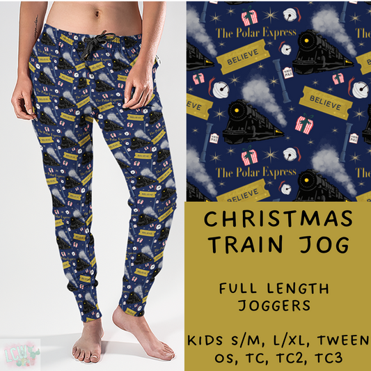 Batch #222 - Comfy Christmas - Closes 10/23 - ETA early Dec- Christmas Train Full and Capri Length Joggers