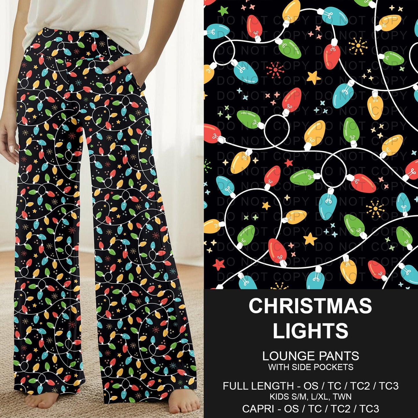B311 - Preorder Christmas Lights Lounge Pants (Closes 9/06. ETA: mid Nov.)