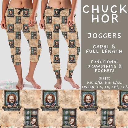Batch #571 - Horror Windows - Closes 8/17 - ETA mid Oct - Chuck Hor Full and Capri Length Joggers
