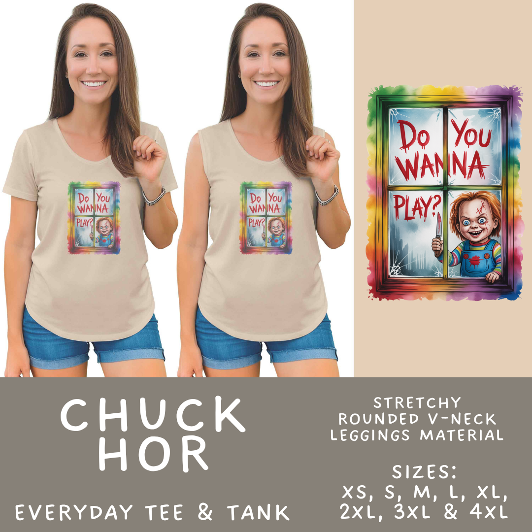 Batch #571 - Horror Windows - Closes 8/17 - ETA mid Oct - Chuck Hor Everyday Tank & Tee