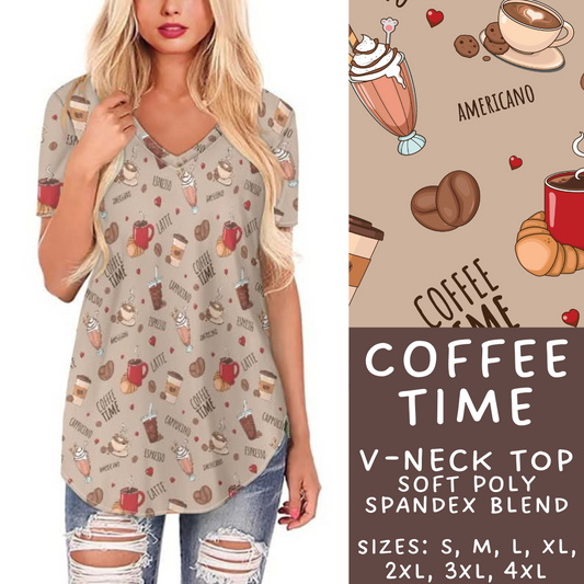 Batch #277 - December Request Run - Closes 1/27 - ETA late March - Coffee Time V-Neck Tee