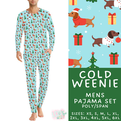 Batch #584 - Christmas Family Pajamas - Closes 9/11 - ETA mid Nov - Cold Weenie Men's Pajama Set