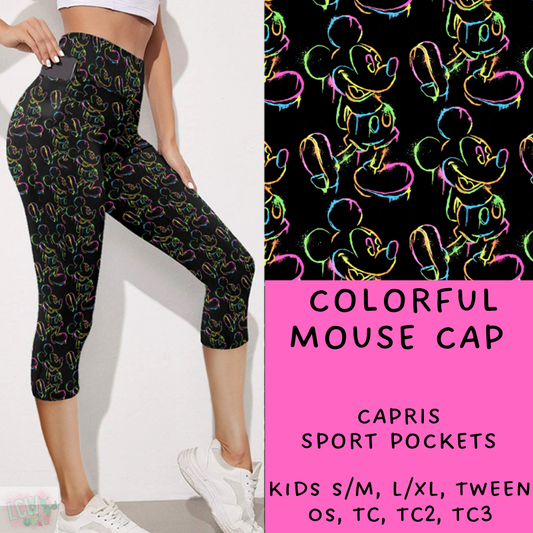 Ready to Ship - Colorful Mouse Capris