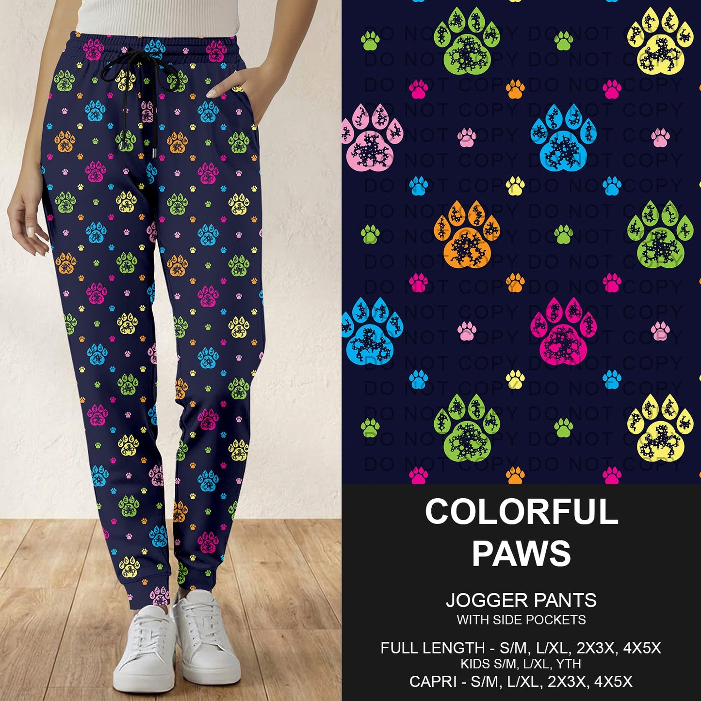 B298 - Preorder Colorful Paws Joggers (Closes 7.05. ETA: early Sept.)