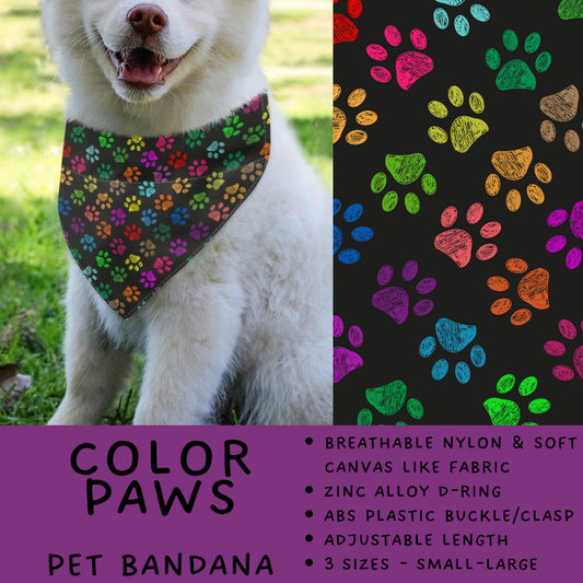 Batch #486 - Pet Gear Collection - Closes 2/6 - ETA early April - Color Paws Pet Collar Bandana