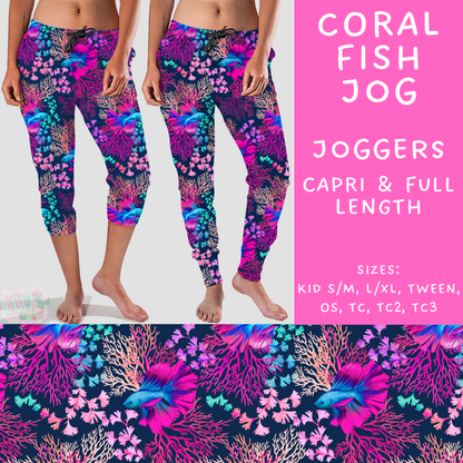 Batch #530 - Sea Life - Closes 5/15 - ETA mid July - Coral Fish Full and Capri Length Joggers