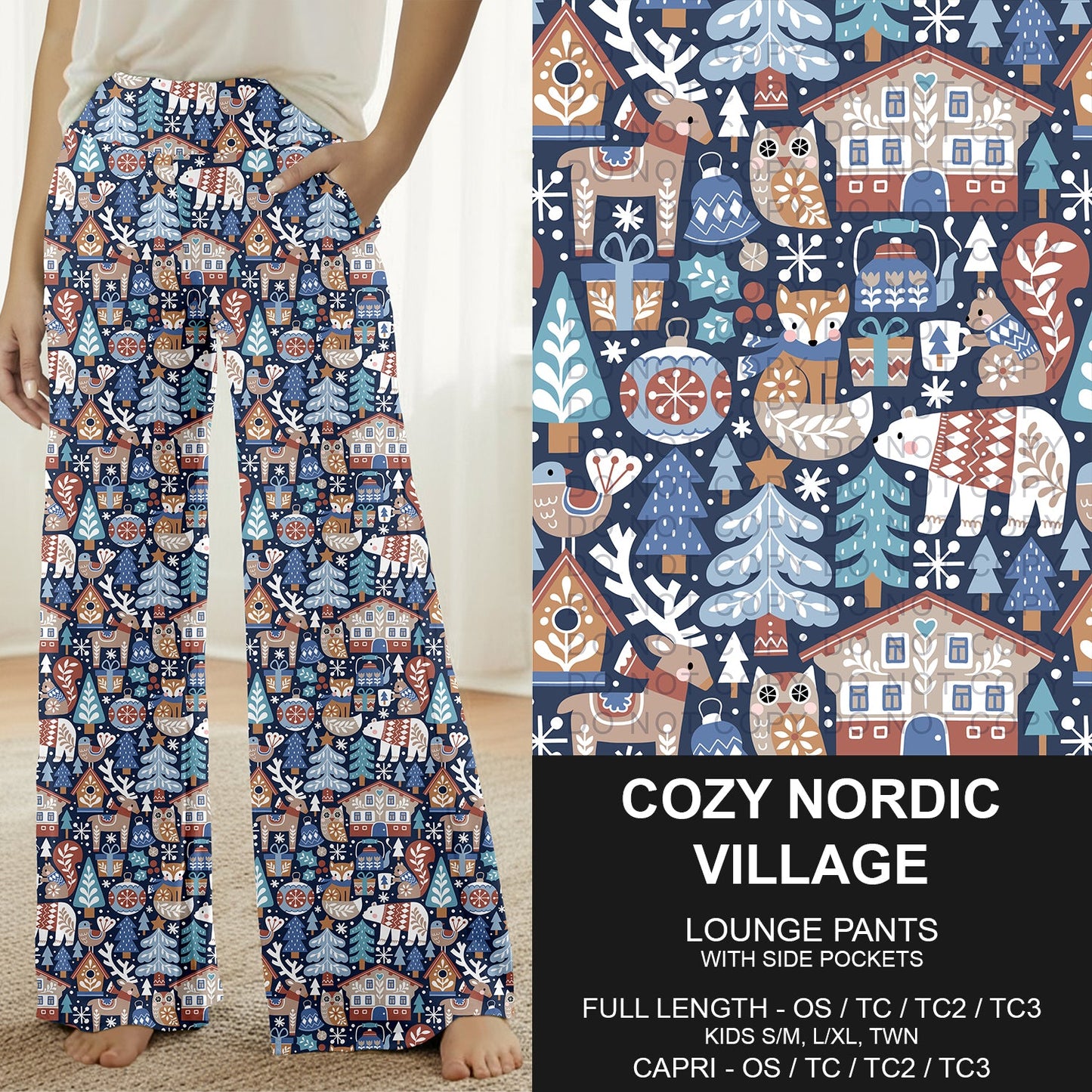 B312 - Preorder Cozy Nordic Village Lounge Pants (Closes 9/13. ETA: mid Nov.)