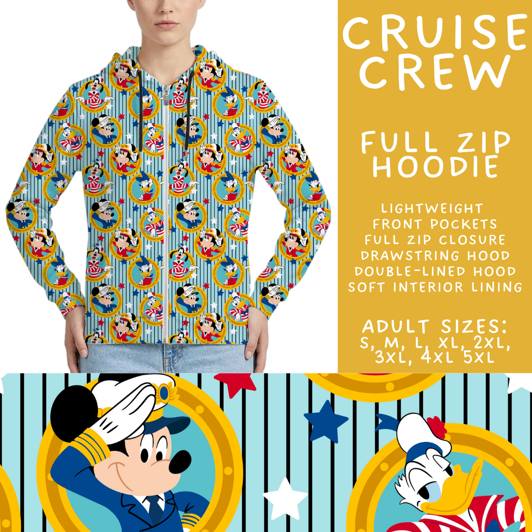 Batch #528 - Magical Faves 20 - Closes 5/11 - ETA mid July - Cruise Crew Full Zip Hoodie