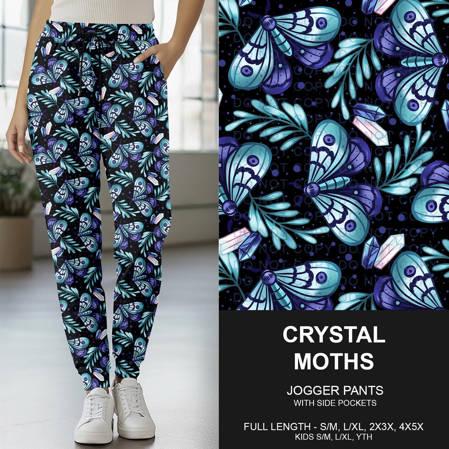 B270 - Preorder Crystal Moths Joggers (Closes 1/18. ETA early April)