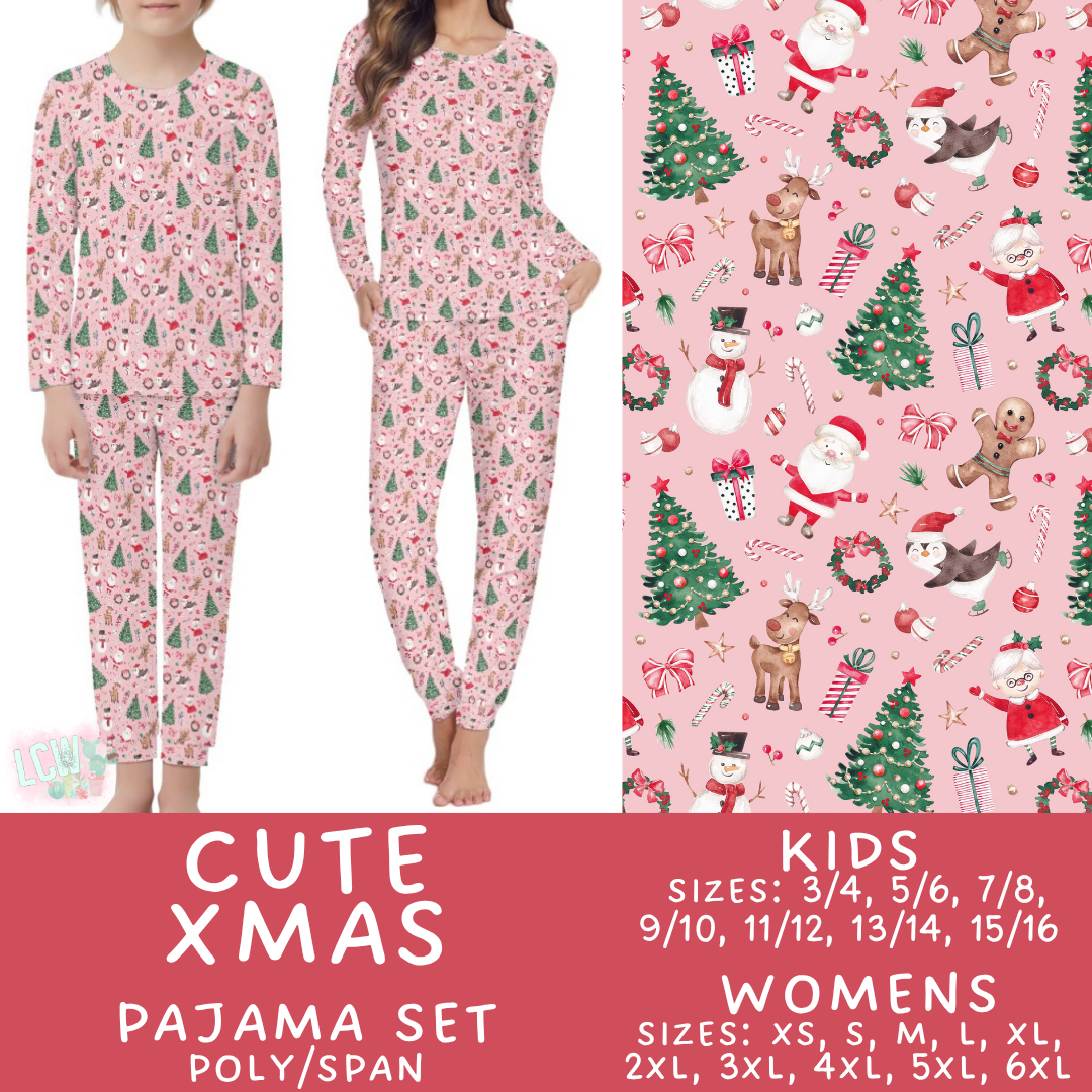 Batch #584 - Christmas Family Pajamas - Closes 9/11 - ETA mid Nov - Cute Xmas Womens & Kids Pajama Set