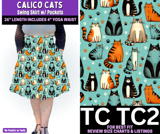 Calico Cats Swing Skirt