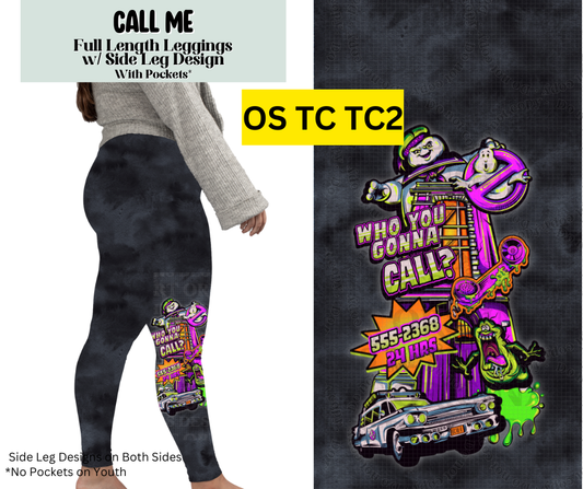 Call Me Full Length Leggings w/ Side Leg Designs