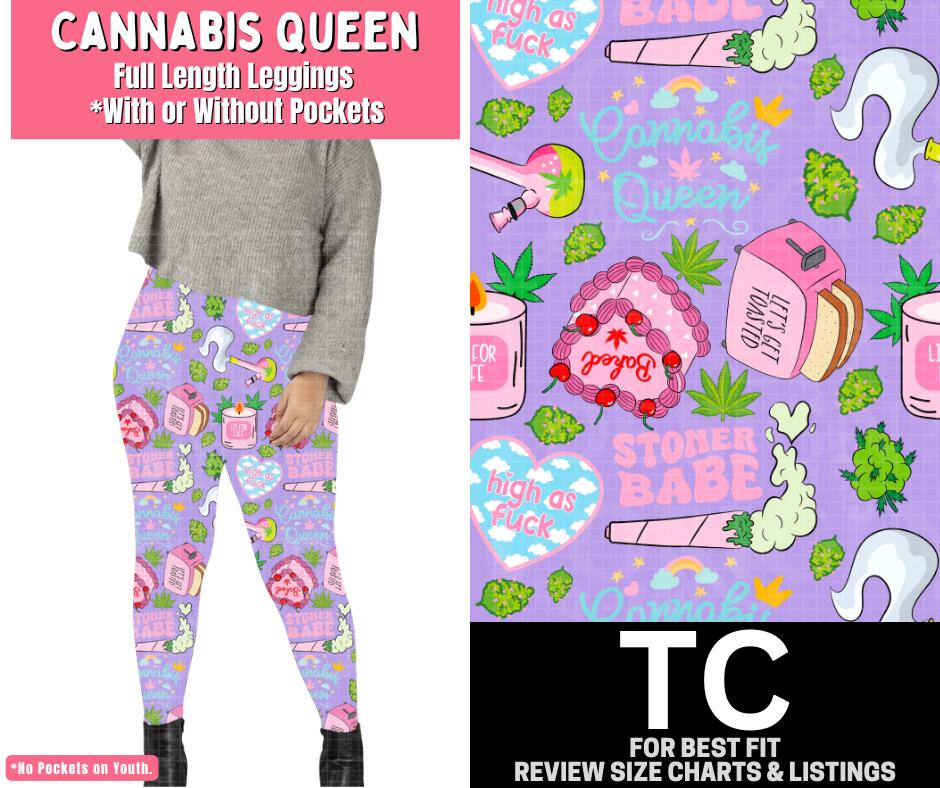 Cannabis Queen Full Length Leggings w/ Pockets