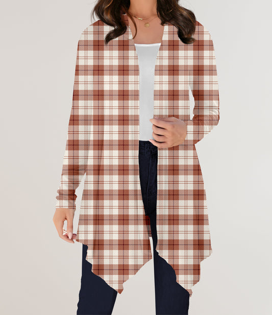 RTS - Caramel Plaid Cardigan w/ Pockets