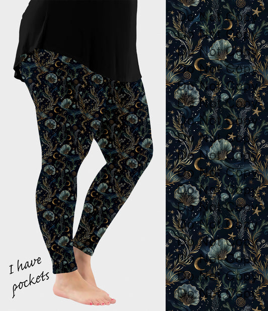 RTS - Celestial Sea Leggings w/ Pockets