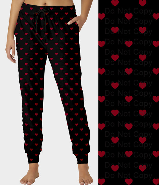 RTS - Classic Red Hearts Joggers