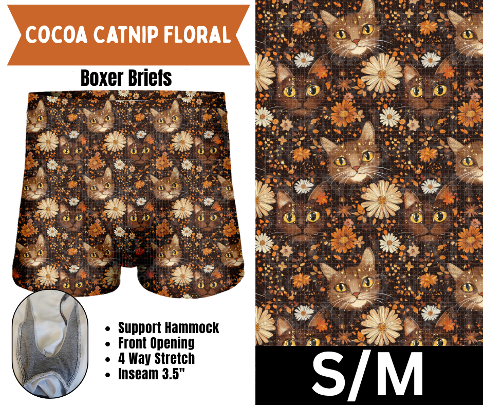 Cocoa Catnip Floral Boxer Briefs