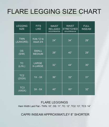 RTS - Solid Black Flare Leggings with Pockets