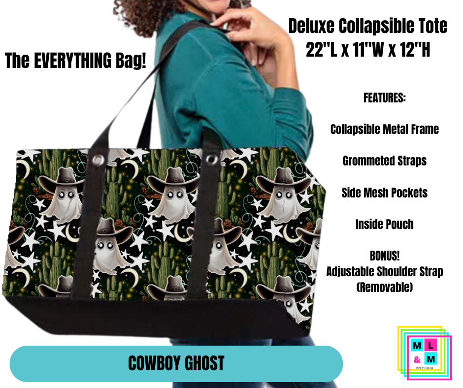 Cowboy Ghost Collapsible Tote