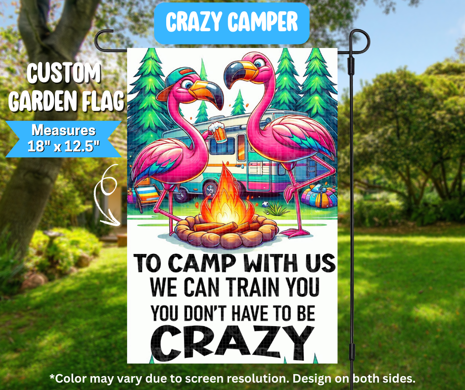Crazy Camper Garden Flag