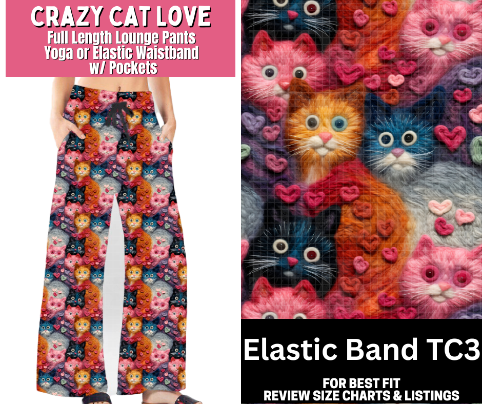 Crazy Cat Love Full Length Lounge Pants