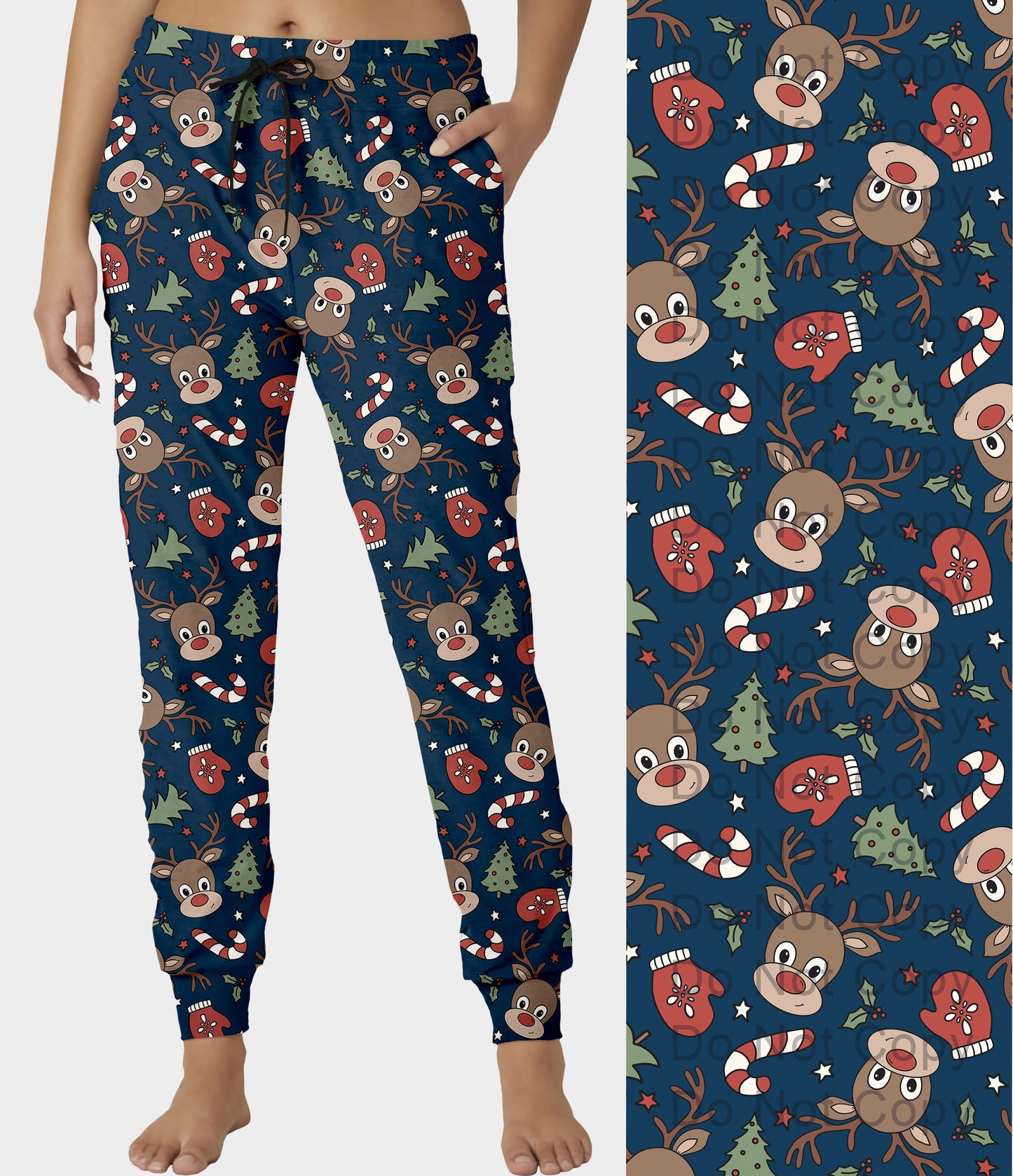 RTS - Cute Christmas Reindeer Joggers