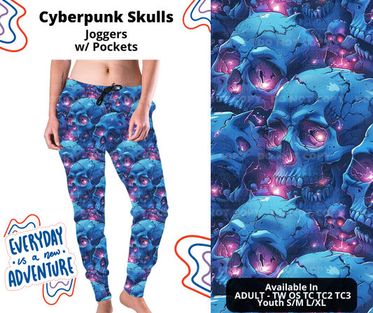 Preorder! Closes 12/26. ETA March. Cyberpunk Skulls Joggers