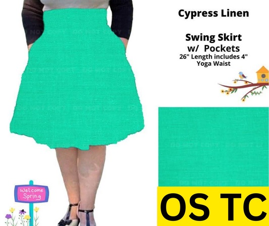 Cypress Linen Swing Skirt