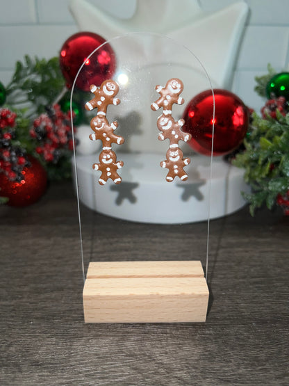 Gingerbread Stack- Merry Collection- Stud Earring