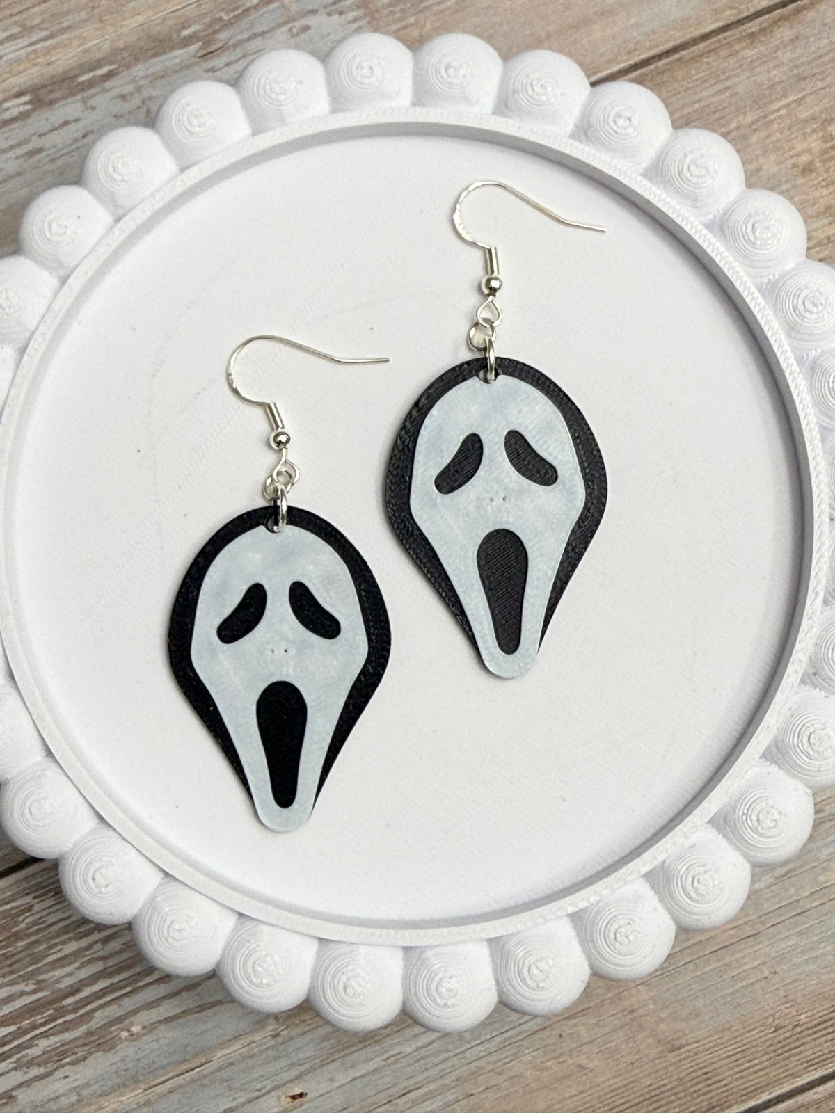 Ghost Mask- 3D Printed Earrings