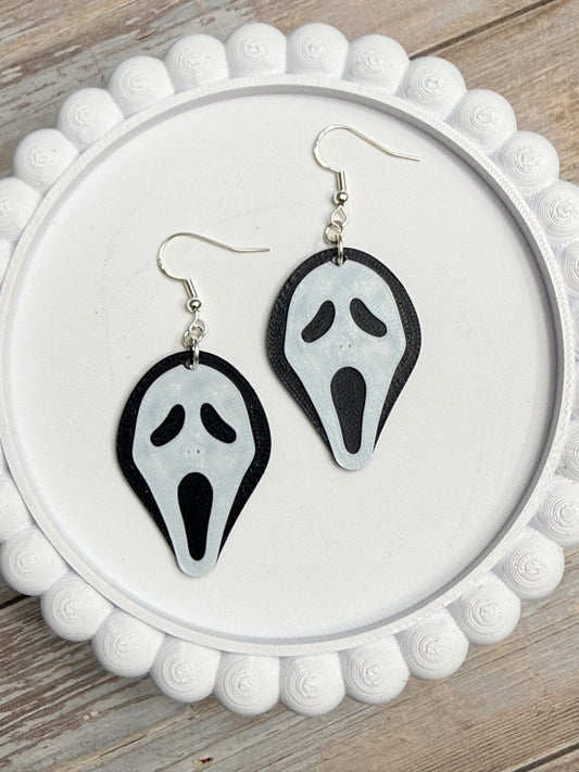 Ghost Mask- 3D Printed Earrings