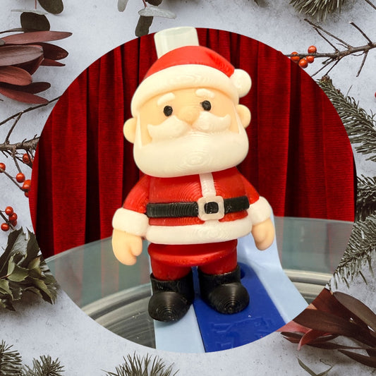 Santa- Straw Buddy- 3D Printed