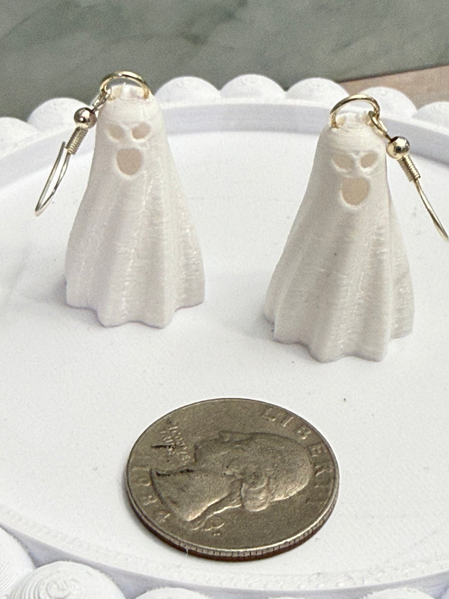 Ghosties- 3D Printed Earrings - Halloween
