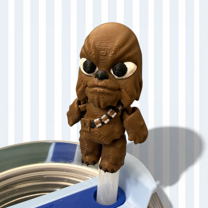 Chewie- Straw Buddy- 3D Printed