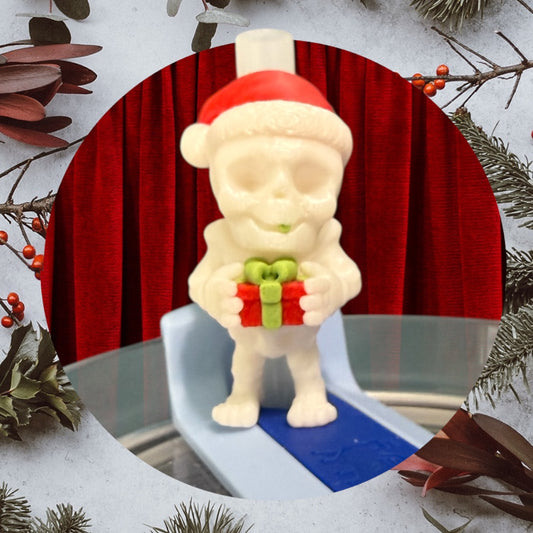 Christmas Skeleton- Straw Buddy- 3D Printed