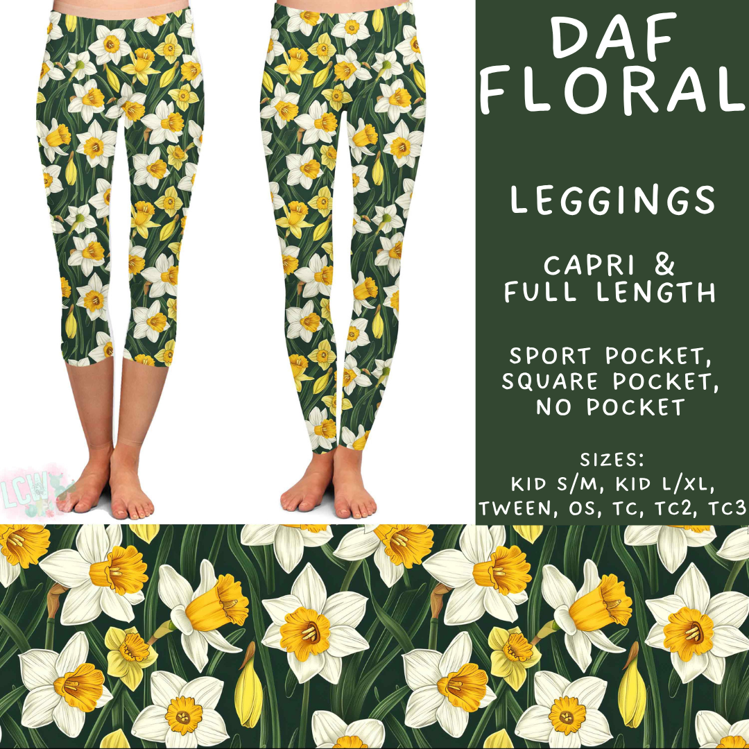 Batch #578 - July Request Run - Closes 8/31 - ETA late October - Daf Floral Full and Capri Length Leggings