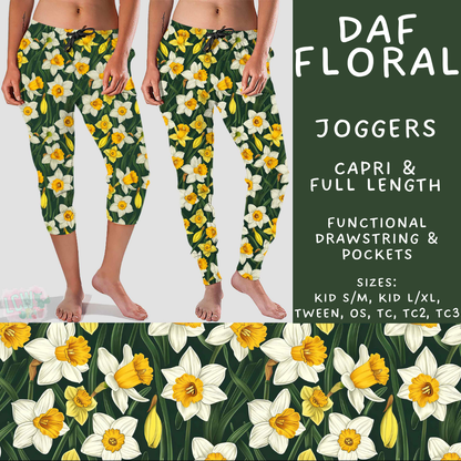 Batch #578 - July Request Run - Closes 8/31 - ETA late October - Daf Floral Full and Capri Length Joggers