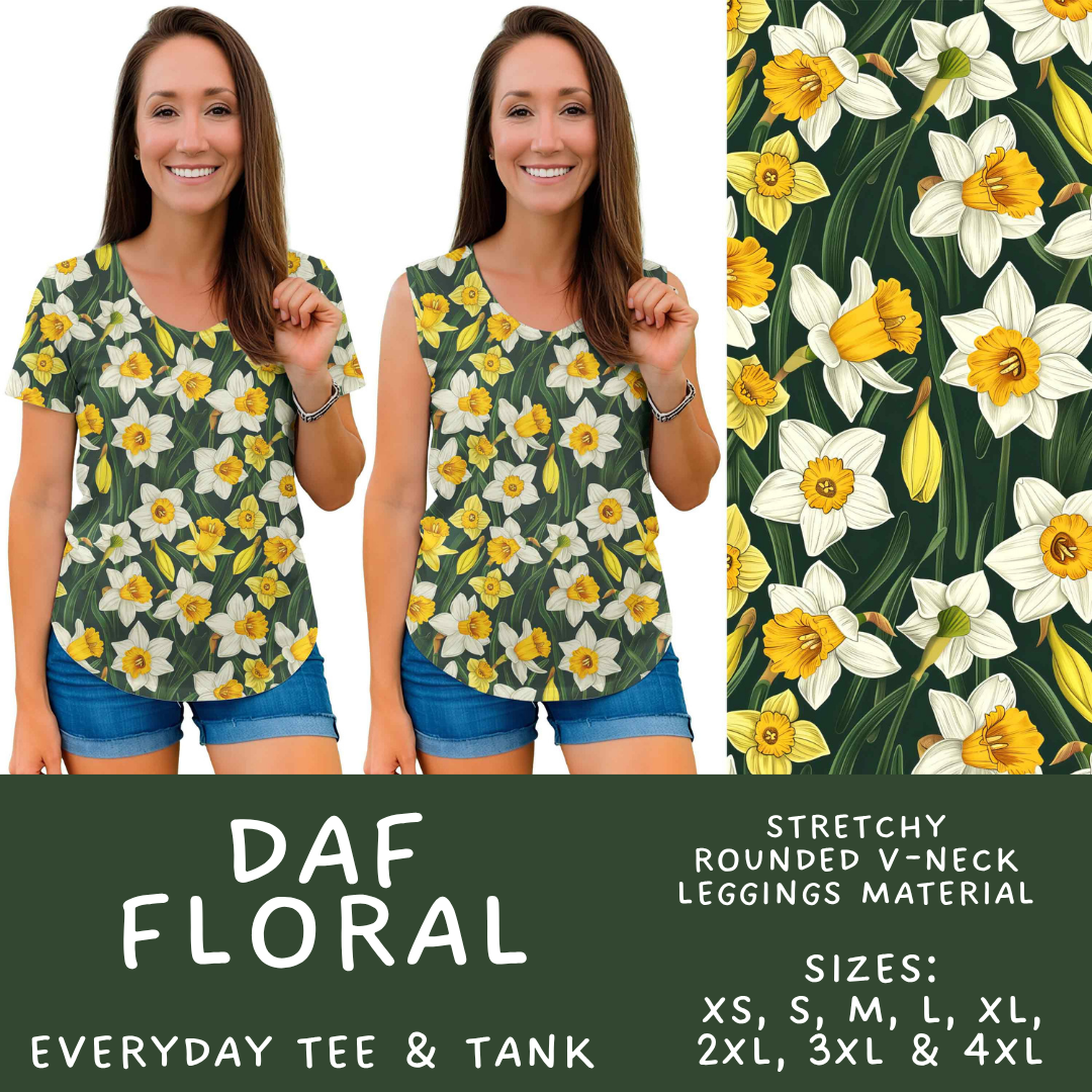 Batch #578 - July Request Run - Closes 8/31 - ETA late October - Daf Floral Everyday Tank & Tee