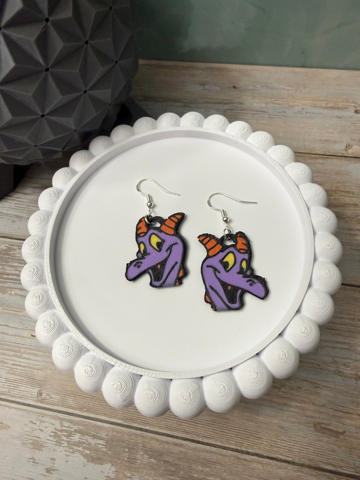 Imagination Dragon- 3D Printed Earrings