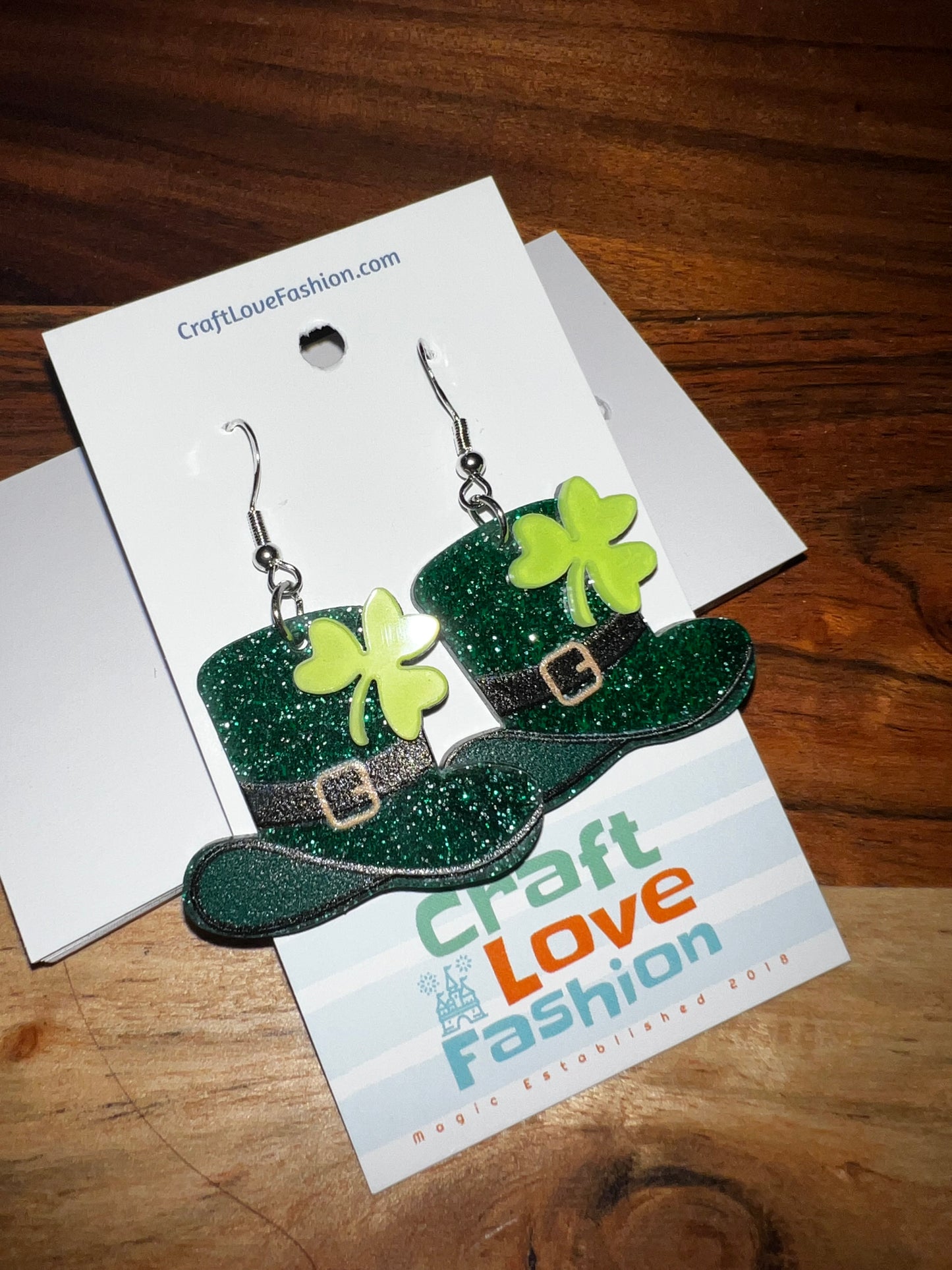 Top of the Morning- Acrylic Earrings- St. Patrick’s Day