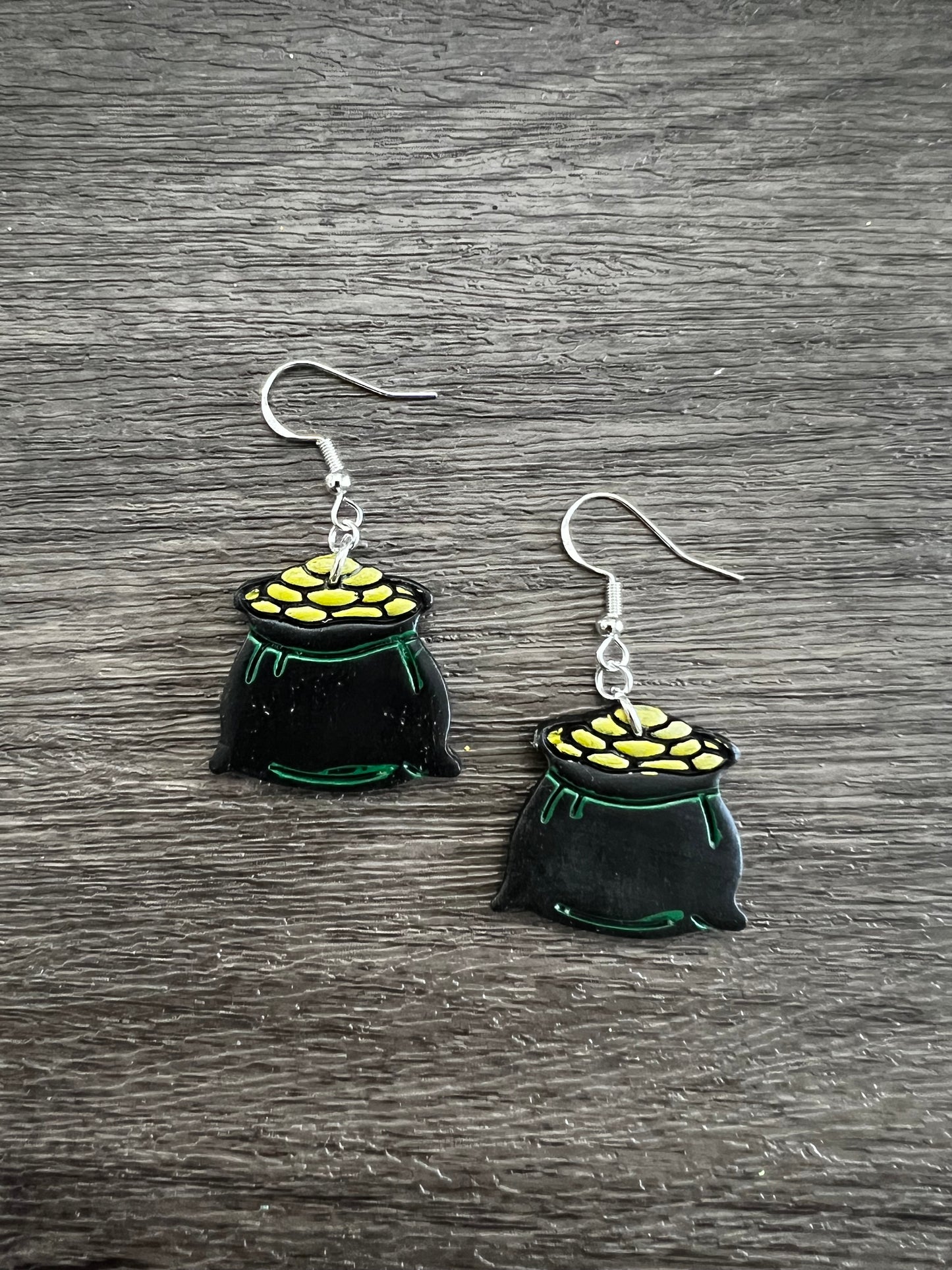 Pot O'Gold Dangle- St. Patrick's-  Hook Earring